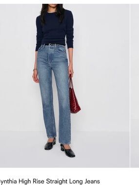Reformation Denim High-Rise Button-Fly Jeans - Blue